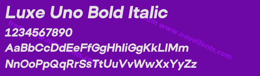 Luxe Uno Bold ItalicPreview Luxe Uno Bold ItalicPreview