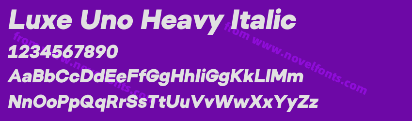 Luxe Uno Heavy ItalicPreview Luxe Uno Heavy ItalicPreview