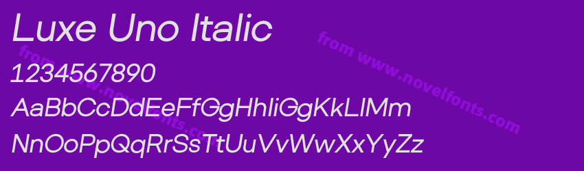 Luxe Uno ItalicPreview Luxe Uno ItalicPreview
