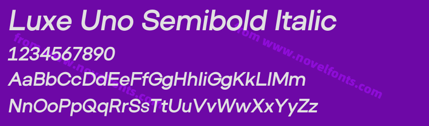 Luxe Uno Semibold ItalicPreview Luxe Uno Semibold ItalicPreview