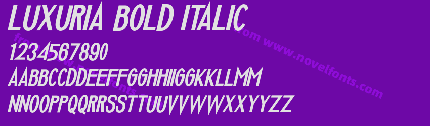 Luxuria Bold ItalicPreview Luxuria Bold ItalicPreview