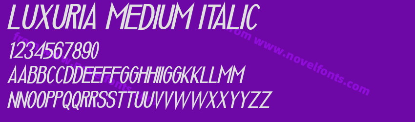 Luxuria Medium ItalicPreview Luxuria Medium ItalicPreview