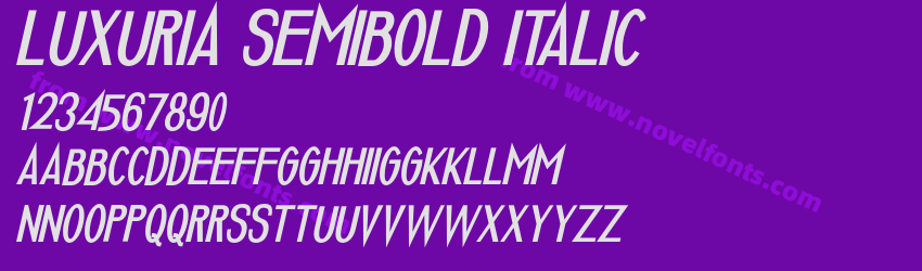 Luxuria Semibold ItalicPreview Luxuria Semibold ItalicPreview
