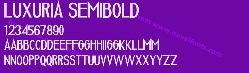 Luxuria SemiboldPreview Luxuria SemiboldPreview