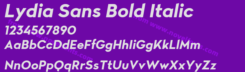 Lydia Sans Bold ItalicPreview Lydia Sans Bold ItalicPreview
