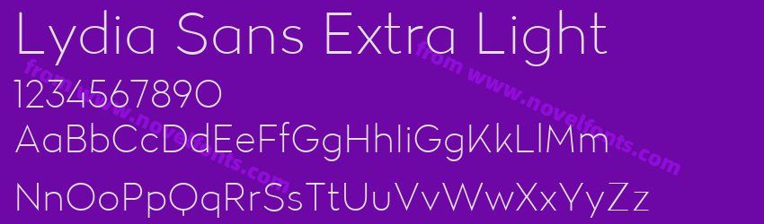 Lydia Sans Extra LightPreview Lydia Sans Extra LightPreview