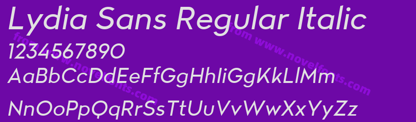 Lydia Sans Regular ItalicPreview Lydia Sans Regular ItalicPreview