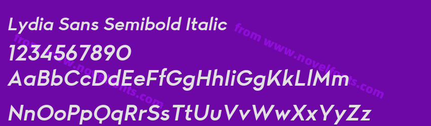 Lydia Sans Semibold ItalicPreview Lydia Sans Semibold ItalicPreview