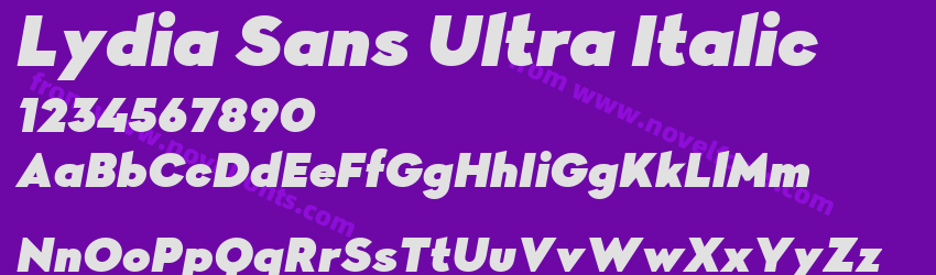 Lydia Sans Ultra ItalicPreview Lydia Sans Ultra ItalicPreview
