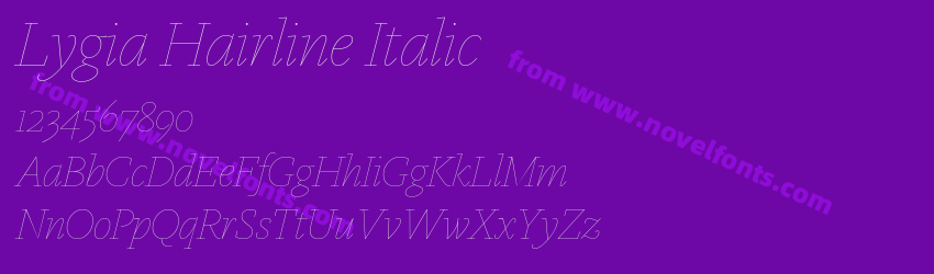 Lygia Hairline ItalicPreview Lygia Hairline ItalicPreview