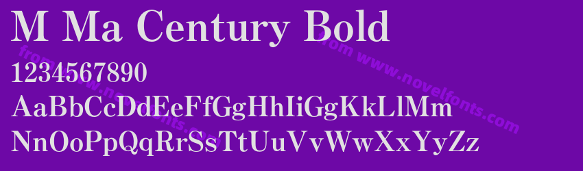 M Ma Century BoldPreview M Ma Century BoldPreview