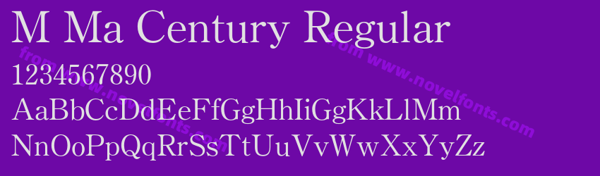 M Ma Century RegularPreview M Ma Century RegularPreview