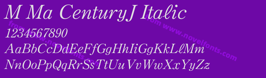 M Ma CenturyJ ItalicPreview M Ma CenturyJ ItalicPreview