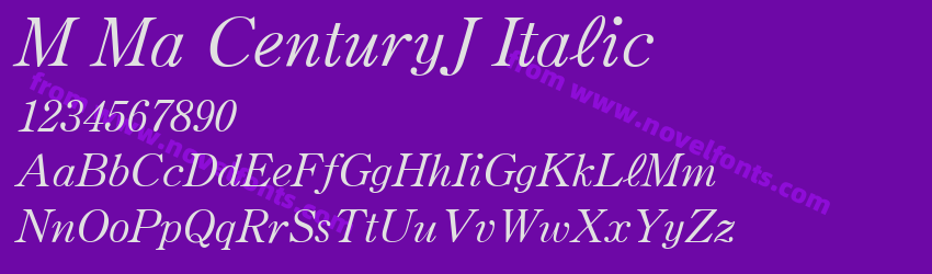 M Ma CenturyJ ItalicPreview M Ma CenturyJ ItalicPreview