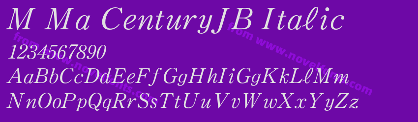 M Ma CenturyJB ItalicPreview M Ma CenturyJB ItalicPreview