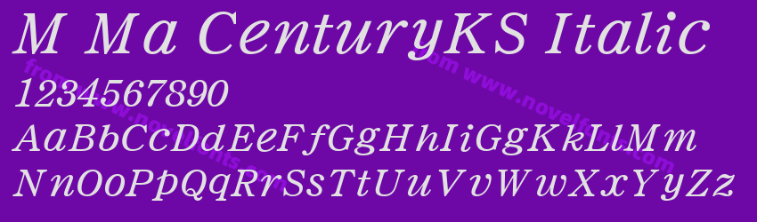 M Ma CenturyKS ItalicPreview M Ma CenturyKS ItalicPreview