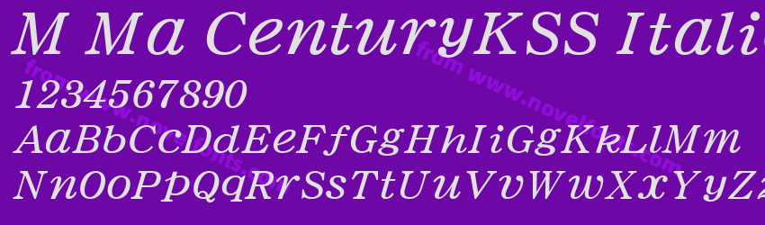 M Ma CenturyKSS ItalicPreview M Ma CenturyKSS ItalicPreview
