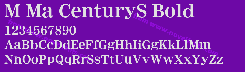 M Ma CenturyS BoldPreview M Ma CenturyS BoldPreview