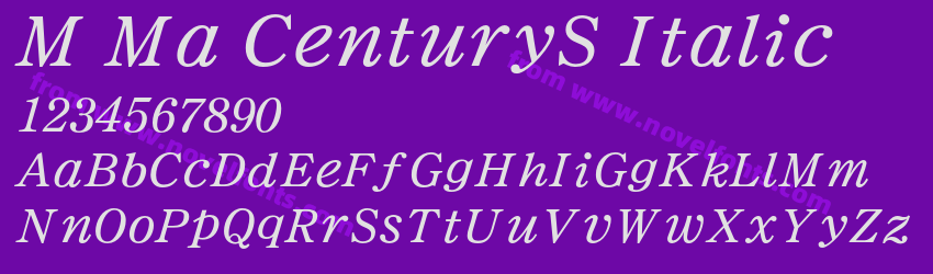 M Ma CenturyS ItalicPreview M Ma CenturyS ItalicPreview