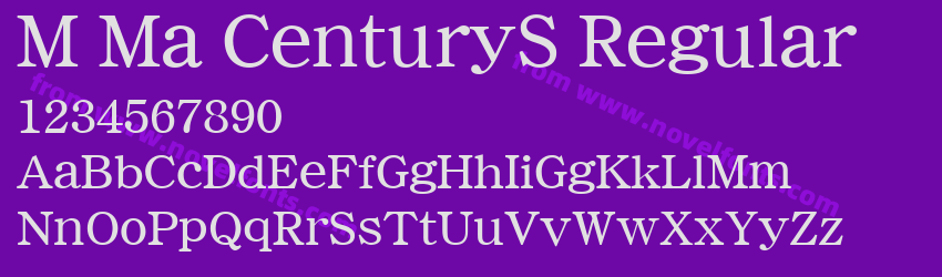 M Ma CenturyS RegularPreview M Ma CenturyS RegularPreview