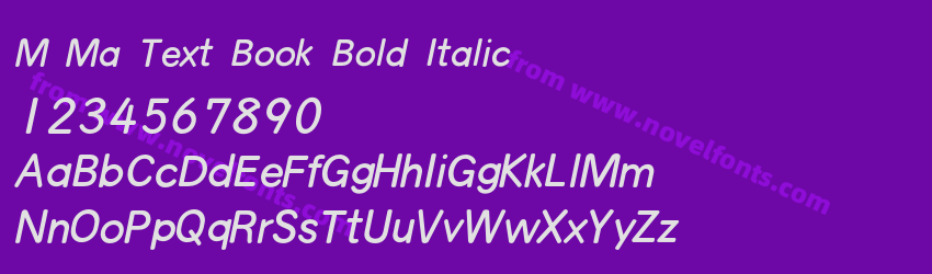 M Ma Text Book Bold ItalicPreview M Ma Text Book Bold ItalicPreview