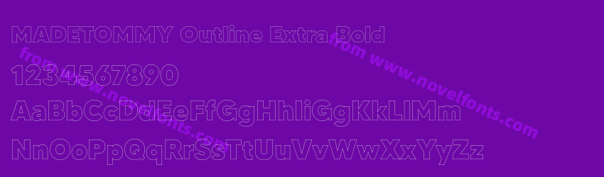 MADETOMMY Outline Extra BoldPreview MADETOMMY Outline Extra BoldPreview