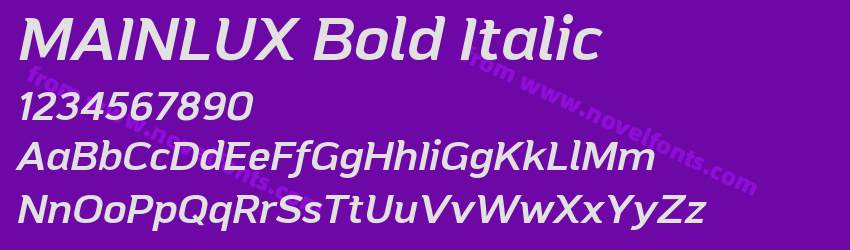 MAINLUX Bold ItalicPreview MAINLUX Bold ItalicPreview