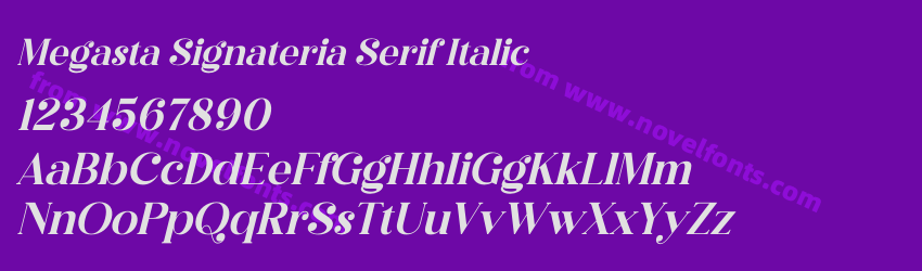 Megasta Signateria Serif ItalicPreview