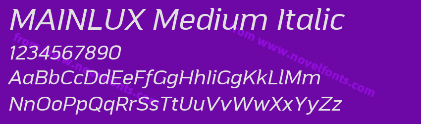 MAINLUX Medium ItalicPreview MAINLUX Medium ItalicPreview