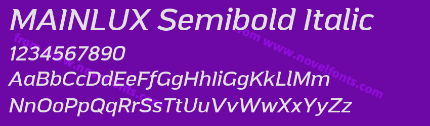 MAINLUX Semibold ItalicPreview MAINLUX Semibold ItalicPreview