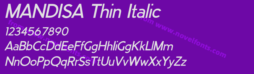 MANDISA Thin ItalicPreview MANDISA Thin ItalicPreview