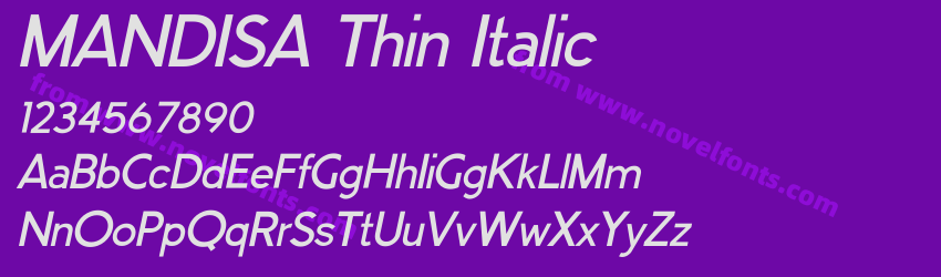 MANDISA Thin ItalicPreview MANDISA Thin ItalicPreview