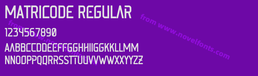 MATRICODE RegularPreview MATRICODE RegularPreview