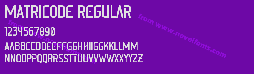 MATRICODE RegularPreview MATRICODE RegularPreview