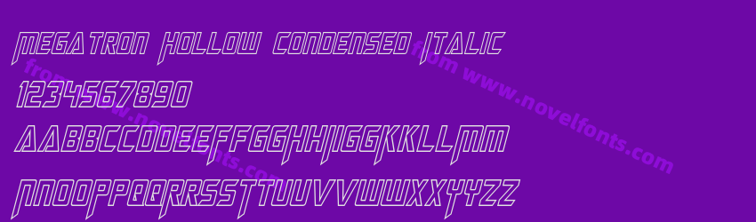 Megatron Hollow Condensed ItalicPreview