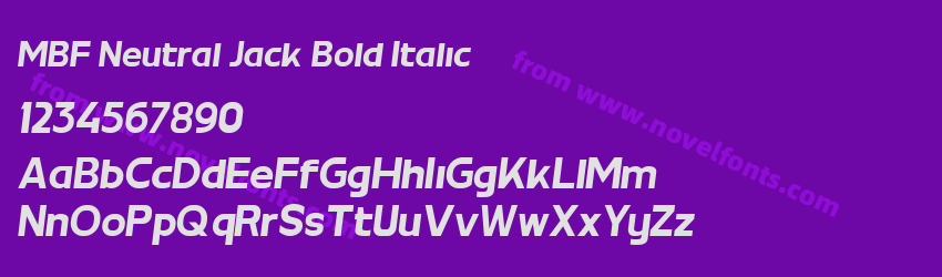 MBF Neutral Jack Bold ItalicPreview MBF Neutral Jack Bold ItalicPreview