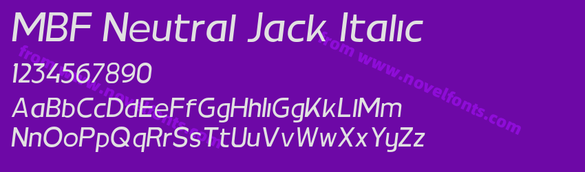 MBF Neutral Jack ItalicPreview MBF Neutral Jack ItalicPreview