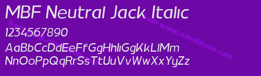 MBF Neutral Jack ItalicPreview MBF Neutral Jack ItalicPreview