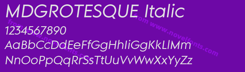 MDGROTESQUE ItalicPreview MDGROTESQUE ItalicPreview