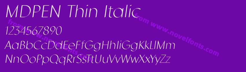 MDPEN Thin ItalicPreview MDPEN Thin ItalicPreview