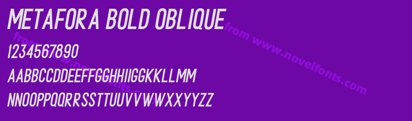 METAFORA Bold ObliquePreview METAFORA Bold ObliquePreview