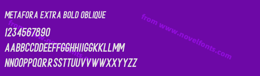 METAFORA Extra Bold ObliquePreview METAFORA Extra Bold ObliquePreview