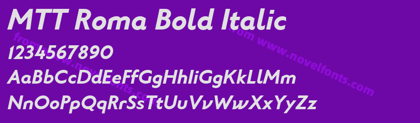 MTT Roma Bold ItalicPreview MTT Roma Bold ItalicPreview