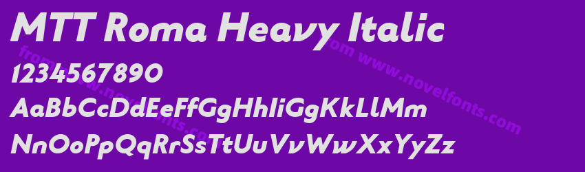 MTT Roma Heavy ItalicPreview MTT Roma Heavy ItalicPreview