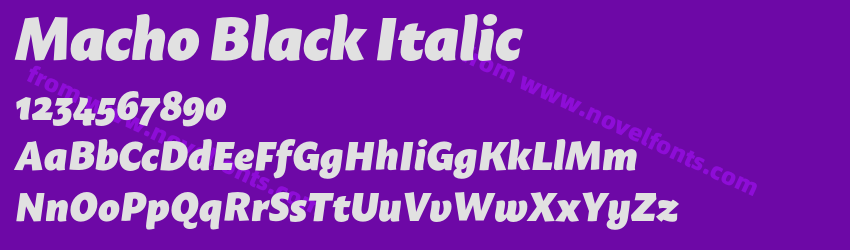 Macho Black ItalicPreview Macho Black ItalicPreview