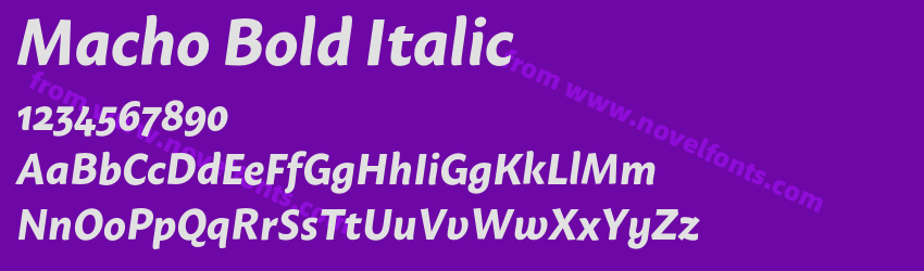 Macho Bold ItalicPreview Macho Bold ItalicPreview