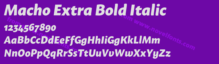 Macho Extra Bold ItalicPreview Macho Extra Bold ItalicPreview