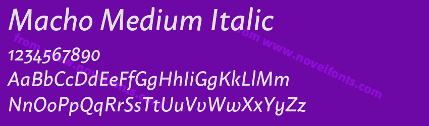Macho Medium ItalicPreview Macho Medium ItalicPreview