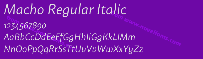 Macho Regular ItalicPreview Macho Regular ItalicPreview