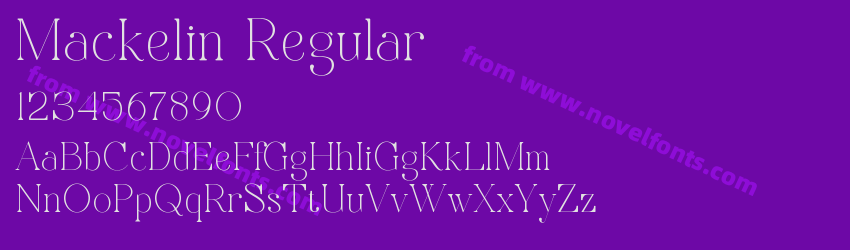 Mackelin RegularPreview Mackelin RegularPreview